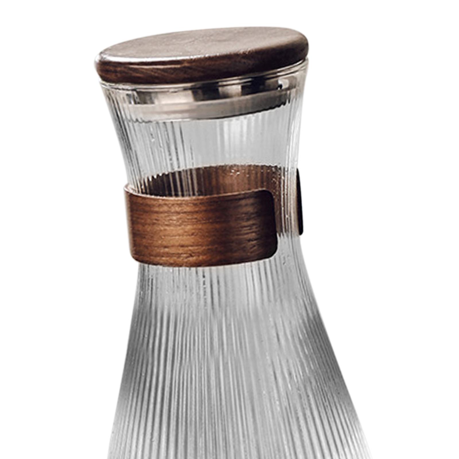 Espresso Shot Glass - Hot Cold Glass Pitcher Walnut Lid